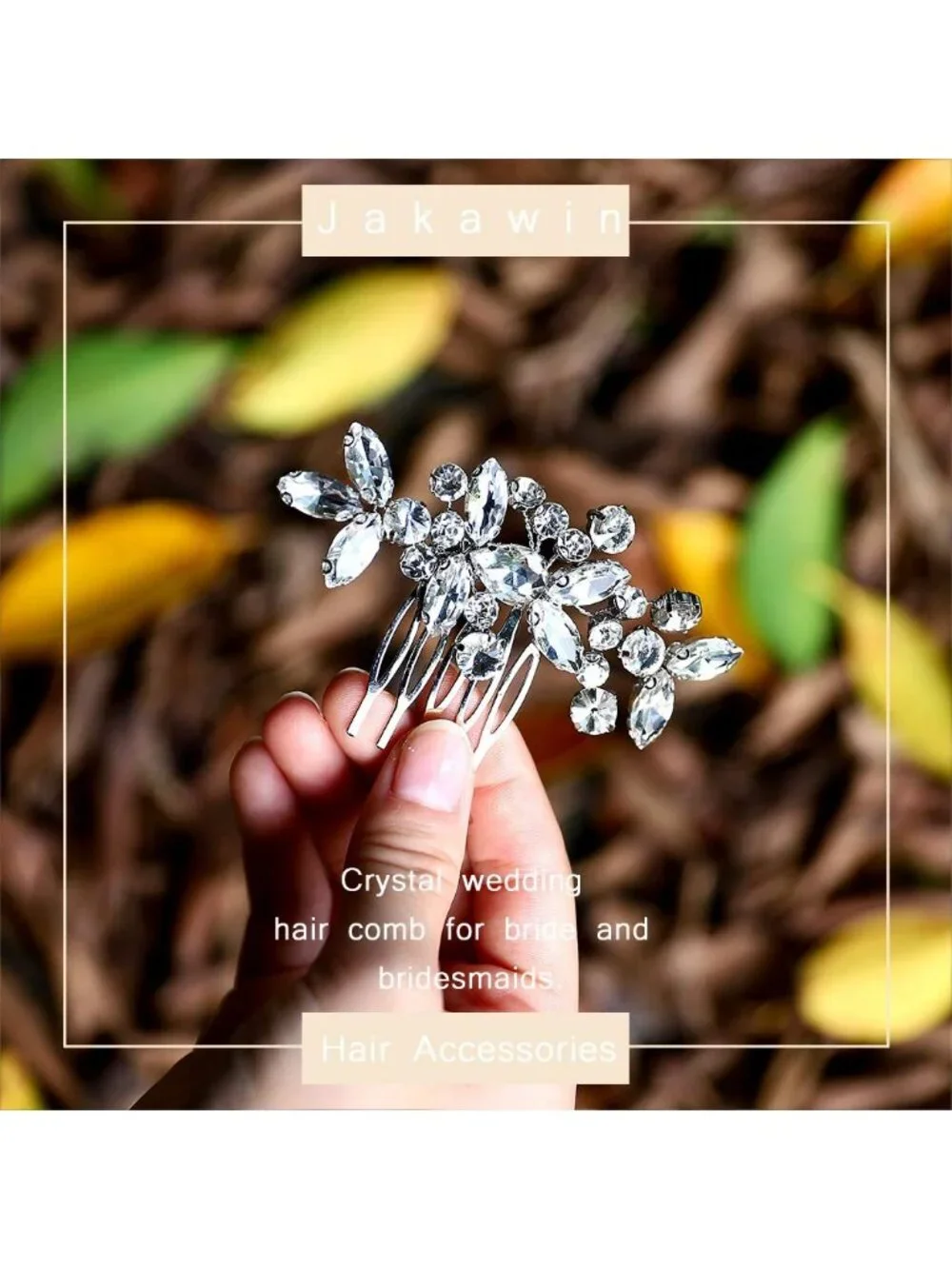 Women's Silver Crystal Rhinestone Bridal Hair Clip Wedding Headpiece